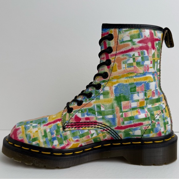 Vintage Dr. Martens England Rainbow Quaser 1460 White Leather MIE Boots UK 3 - Picture 7 of 16